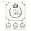 Retro, Vintage, czar dawnych przedmiotów, wieńce, wieniec, korona, motyl, home sweet home, R521, Retro, Vintage, charm of old objects, wreaths, wreath, crown, butterfly, home sweet home, Retro, Vintage, Charme alter Gegenstände, Kränze, Kranz, Krone, Schm